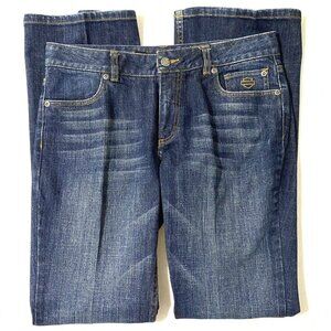 Harley Davidson Bootcut Jeans Womens Size 6 Moto Biker Cowboy Western Country
